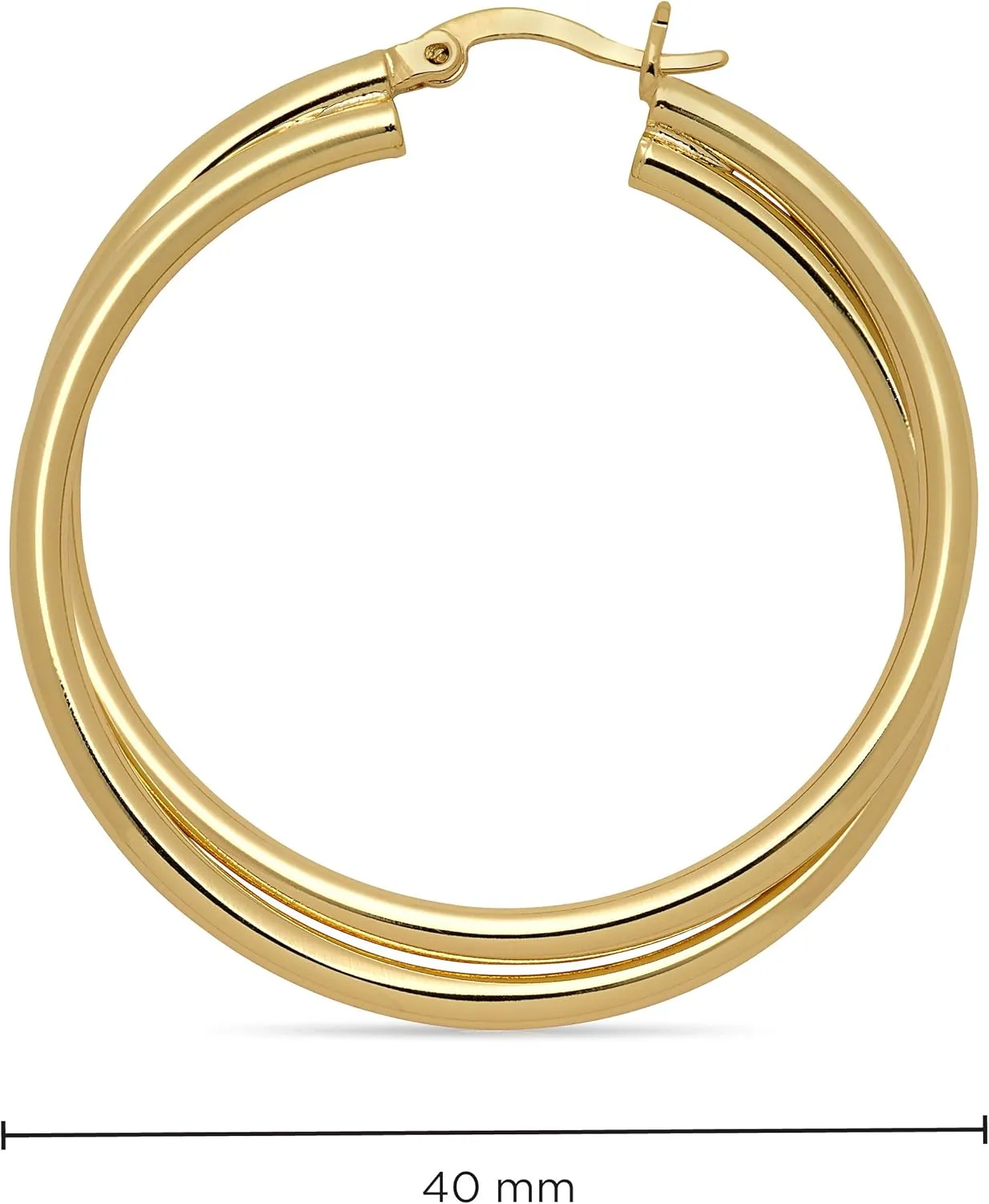 MILLA Twist Earrings - Gold Twisted Hoop Earrings & Thick Silver Hoop Earrings for Women - Big Chunky Gold Statement Earrings