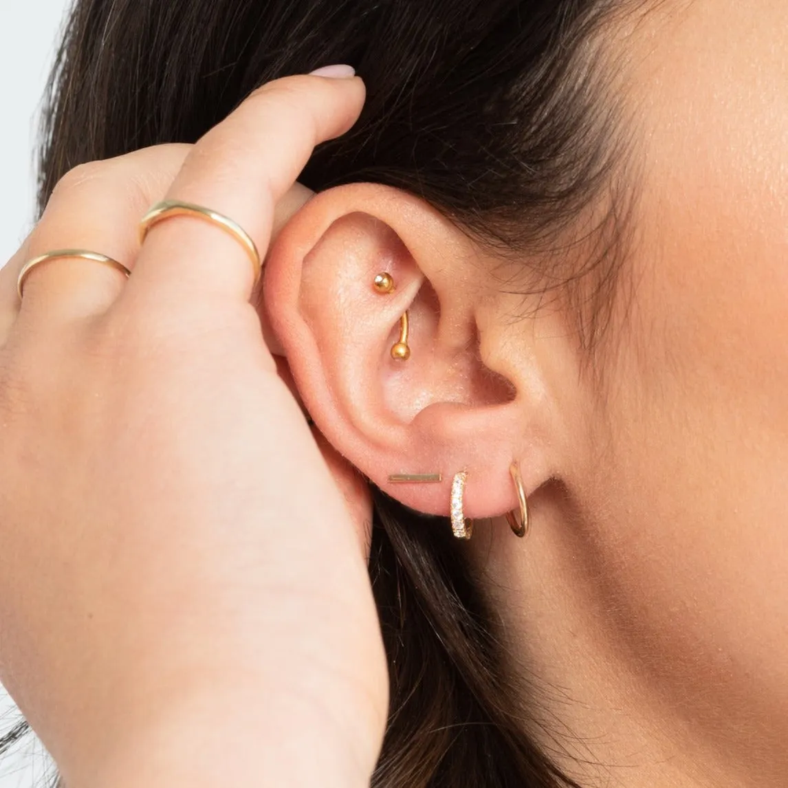 Mini Dainty Hoops | 10k Yellow Gold