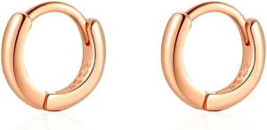 Mini Tiny Huggie Hoop Earrings Top Upper Ear Cartilage Forward Helix Cuff Plain Simple 925 Sterling Silver Gold 9mm 8mm 7mm 6mm 5mm Hoop Earrings