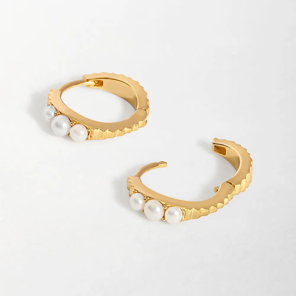 Mirage Pearl Hoop Earrings