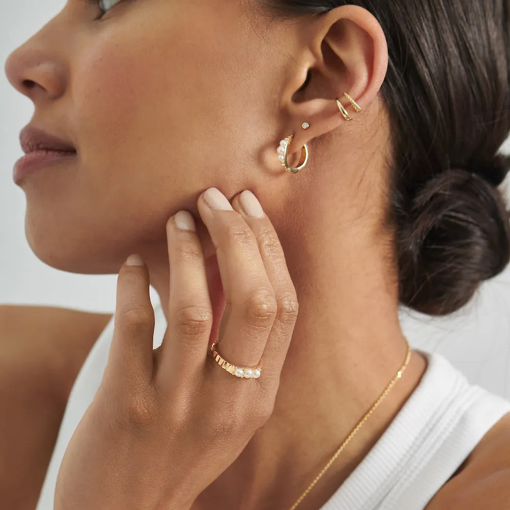 Mirage Pearl Hoop Earrings