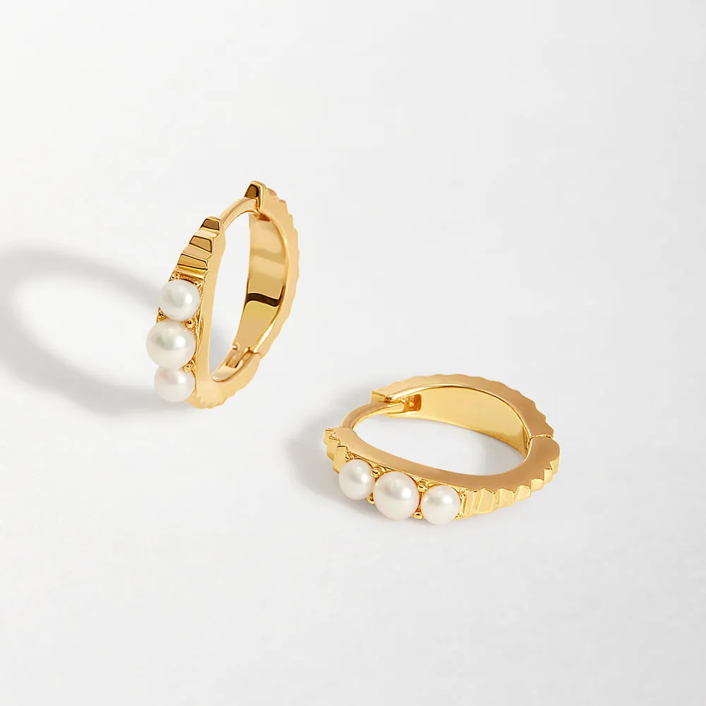 Mirage Pearl Hoop Earrings
