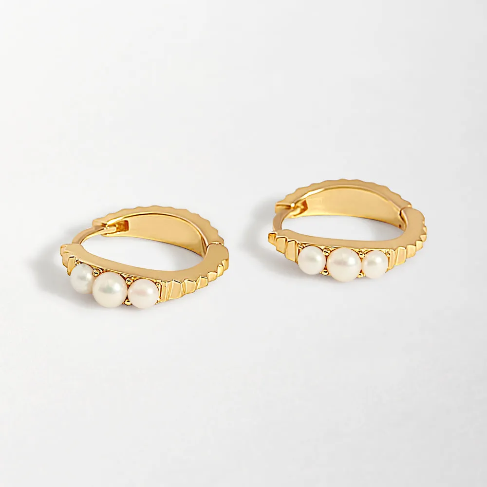 Mirage Pearl Hoop Earrings