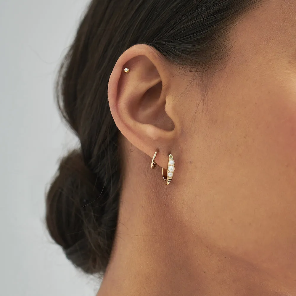 Mirage Pearl Hoop Earrings