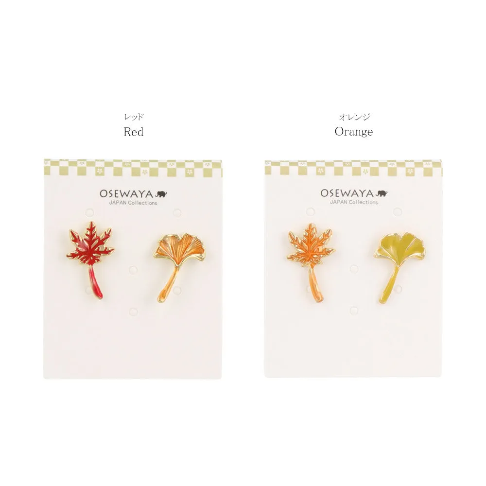 Momiji and Ginkgo Asymmetric Studs