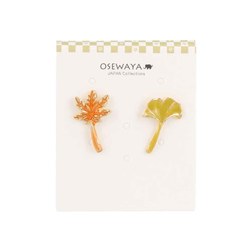 Momiji and Ginkgo Asymmetric Studs