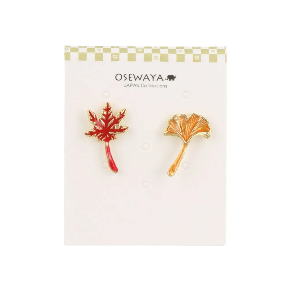 Momiji and Ginkgo Asymmetric Studs
