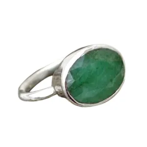 Natural Emerald Ring, Sterling Silver Ring, Solid 925 Silver Ring, Green Emerald Rings, Handmade Ring, Emerald Gemstone Ring, Bohemian Ring, Boho Rings, Statement Ring, Healing Rings, Wedding Rings