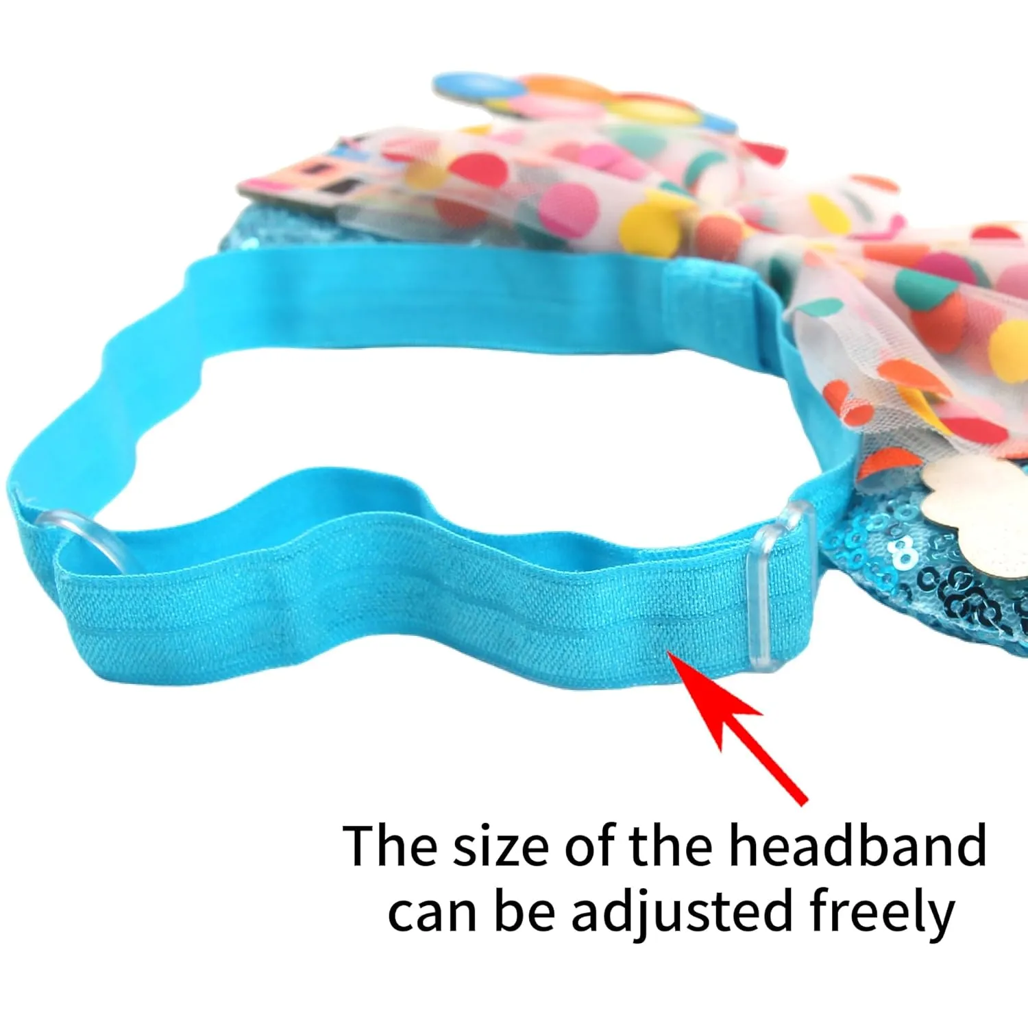 Newborn Bows for Girls Toddler Hair Bows Elastic Adjustable Headband Mouse Ears Up Scrunchies Essencial Accessories for Trip Headwear for Women (Rainbowdot)