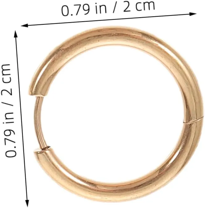 NOLITOY Stainless Steel Hoop Earrings for Men Women Classic Round Design Durable Lightweight Jewelry for