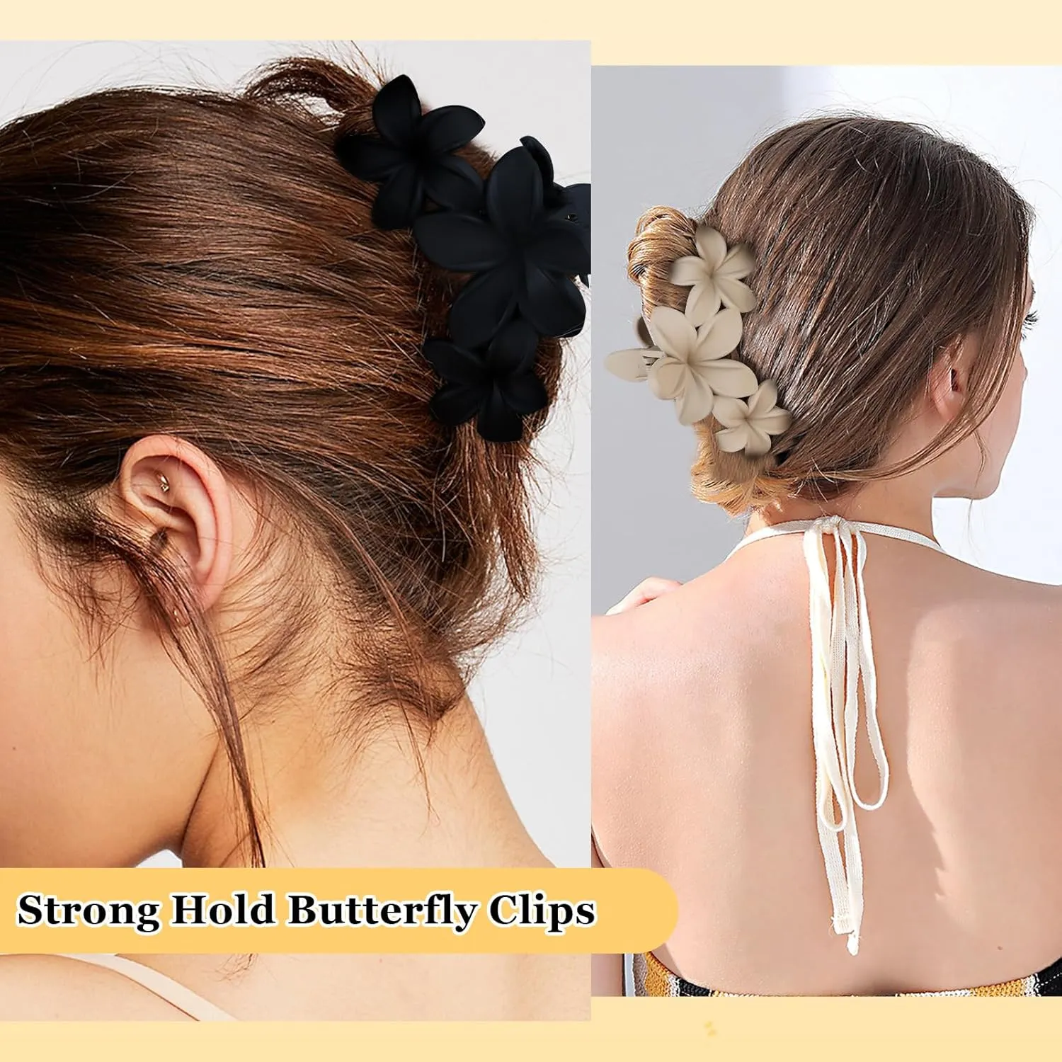 Ondder Large Matte Claw Hair Clips for Women - 4.5 Inch Non-Slip Strong Hold Clips for Thick Hair, Hair Accessories