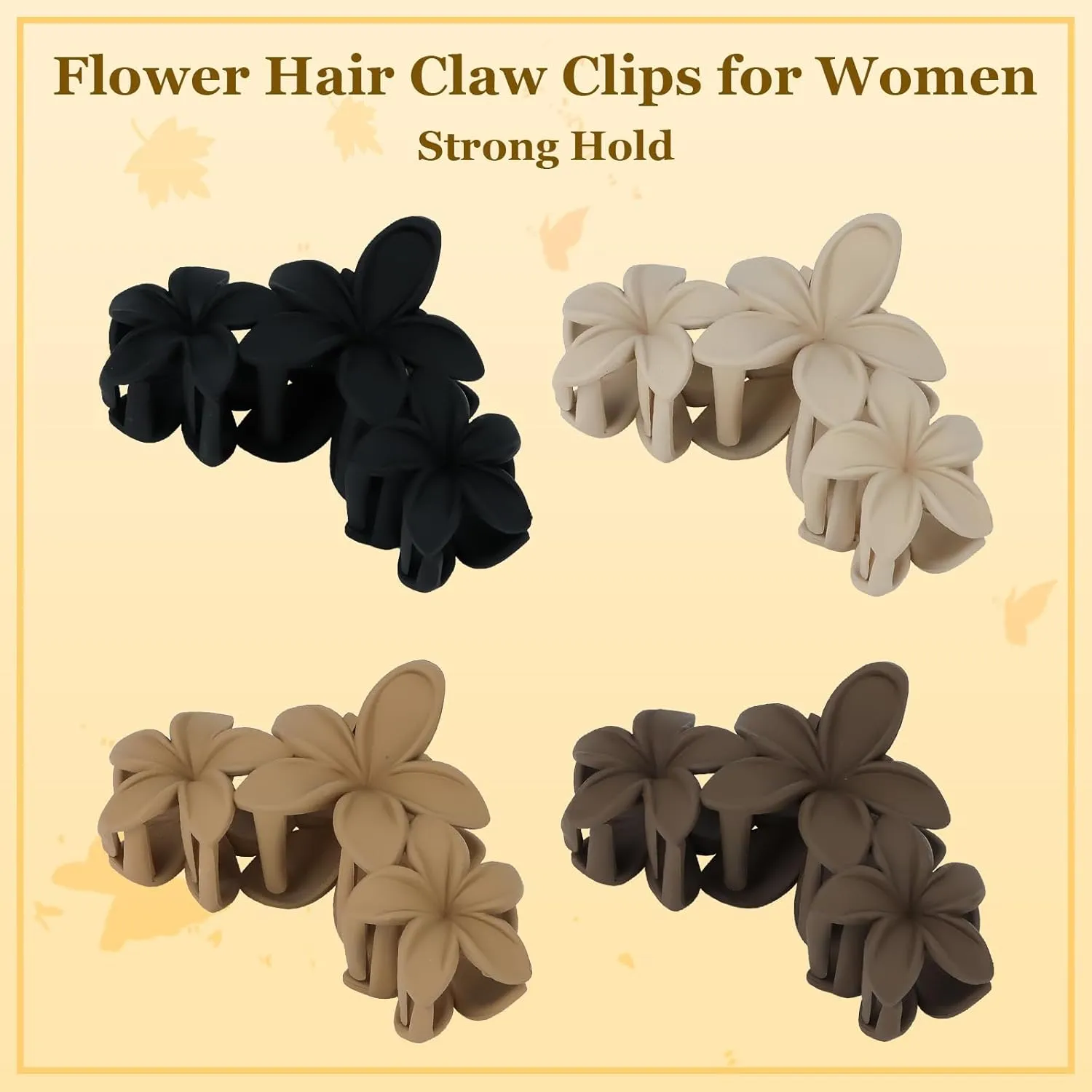 Ondder Large Matte Claw Hair Clips for Women - 4.5 Inch Non-Slip Strong Hold Clips for Thick Hair, Hair Accessories