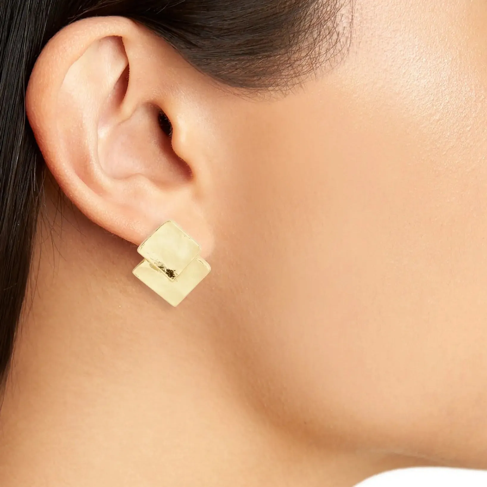 Overlap Square Earrings