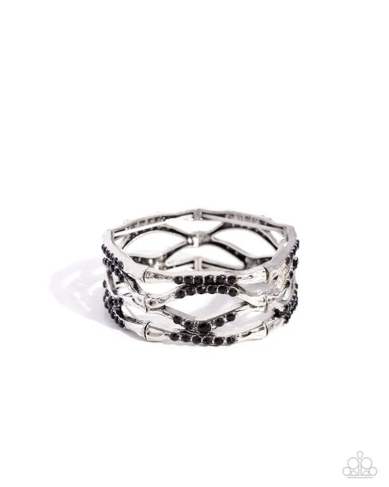 Paparazzi Bracelet ~ Cross Country - Black