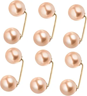 PartyKindom 6Pcs Faux Pearl Brooch Pins for Women Safety Corsage Brooches for Sweaters Shawls and Collars Durable and Pearl Design for Fashionable Outfits