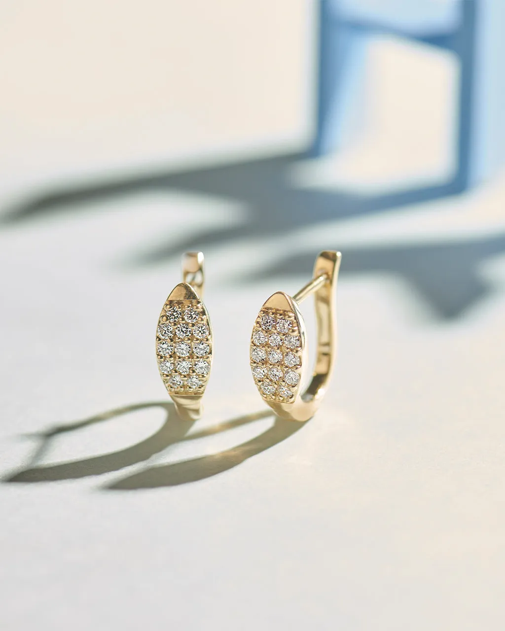 Petal Diamond Hoops
