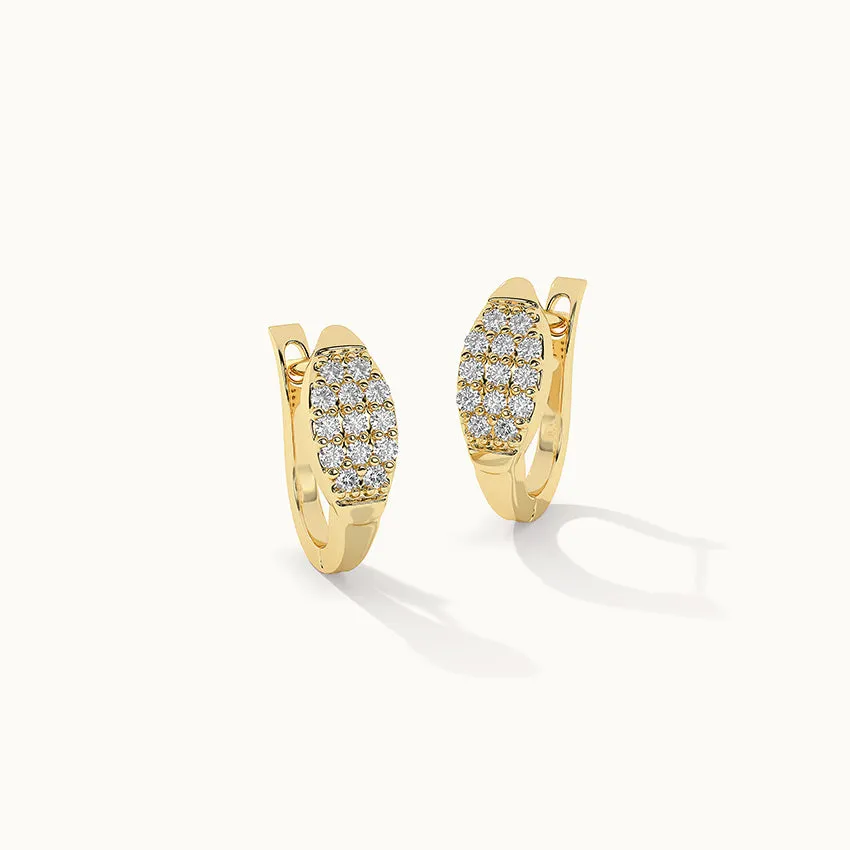 Petal Diamond Hoops