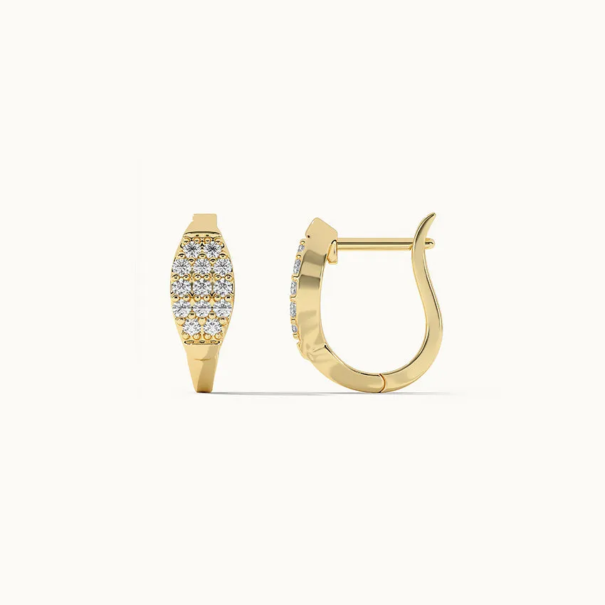 Petal Diamond Hoops