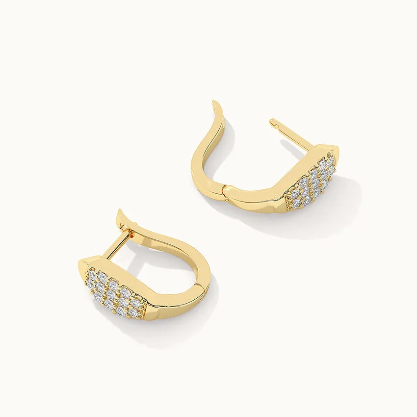 Petal Diamond Hoops