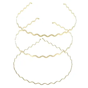 Practical Metal Wave Headband Hair Band Clips for Girls Fashion Decor Random Style
