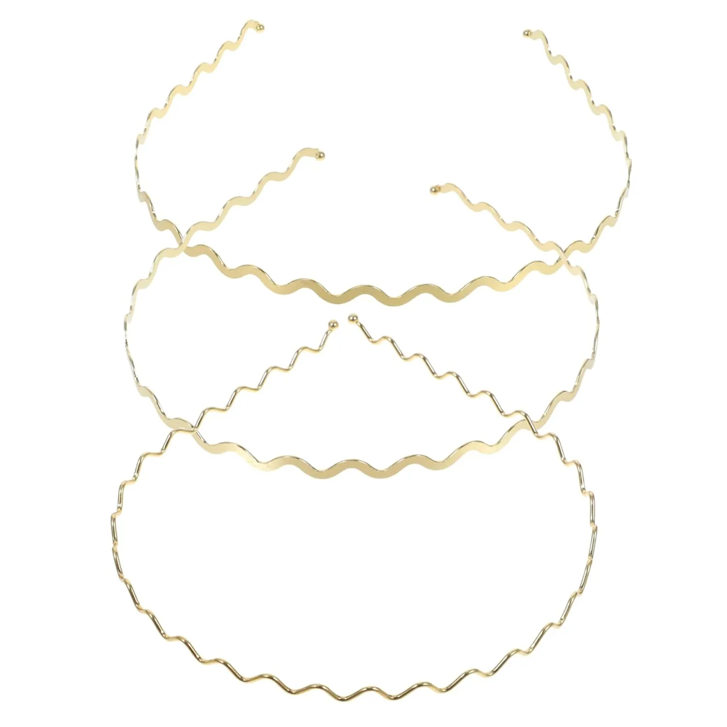 Practical Metal Wave Headband Hair Band Clips for Girls Fashion Decor Random Style