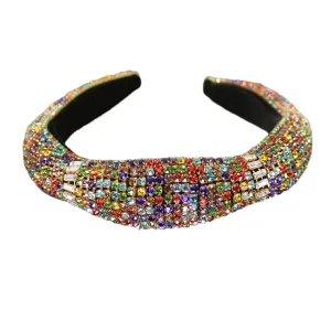 Pulcykp Sparkly Baroque Crystal Padded Headbands Rhinestones Hairbands For Women Wedding beautiful
