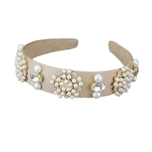 Pulcykp Vintage Sparkly Colorful Crystal Headband Rhinestone Hairband For Women Hair Jewelry A