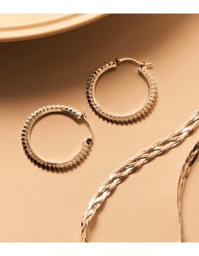Radiance Hoop Earring Silver E6997