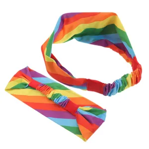 Rainbow Headband Set Pride Month Accessory Sweat Wicking for Workout Yoga Fitness Men's Elastic Headband