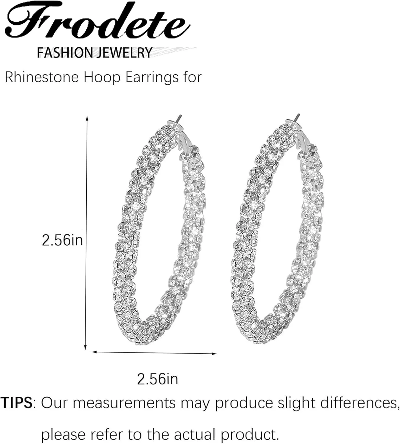Rhinestone Hoop Earrings Trendy Earrings for Women 2025 Prom Dresses 2025 Big/Large Hoop Earrings Sparkly Glitter Hoops Earring Wedding Prom Formal Jewelry Gifts