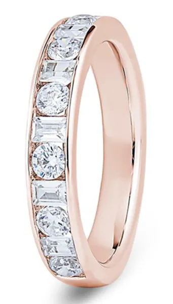 Round Brilliant & Baguette Channel Set