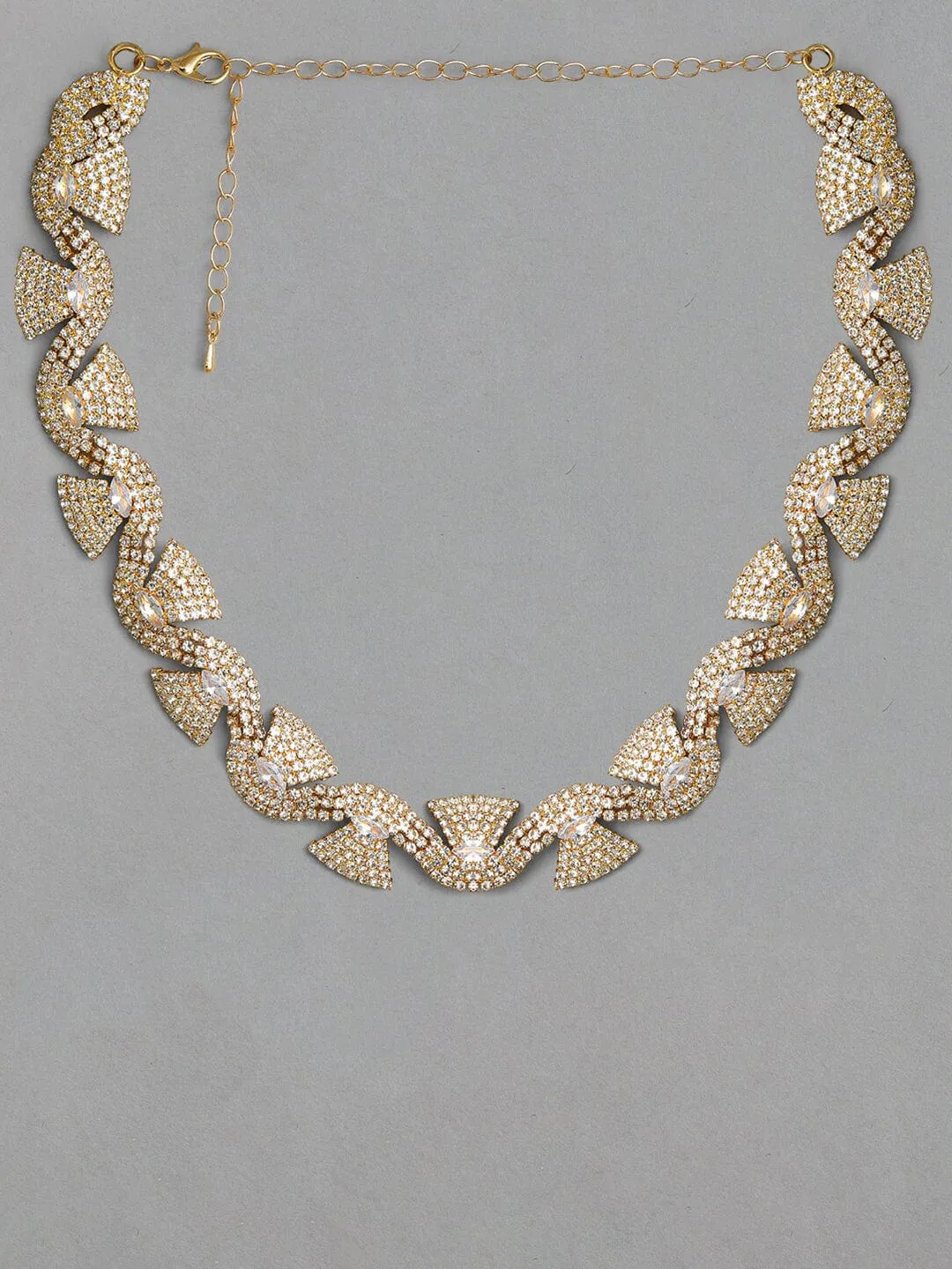Rubans Gold-Toned & White Gold-Plated Handcrafted Necklace