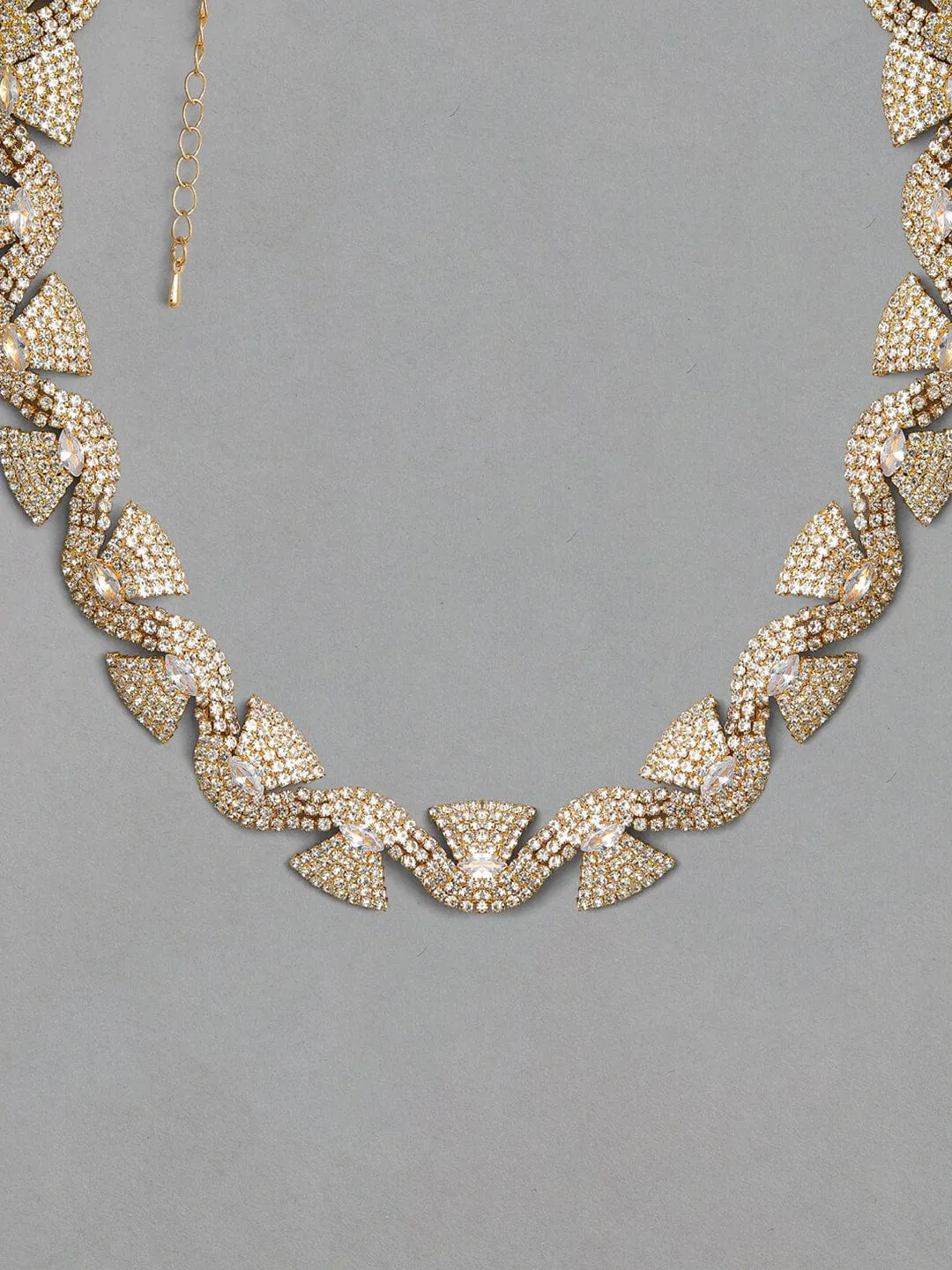 Rubans Gold-Toned & White Gold-Plated Handcrafted Necklace