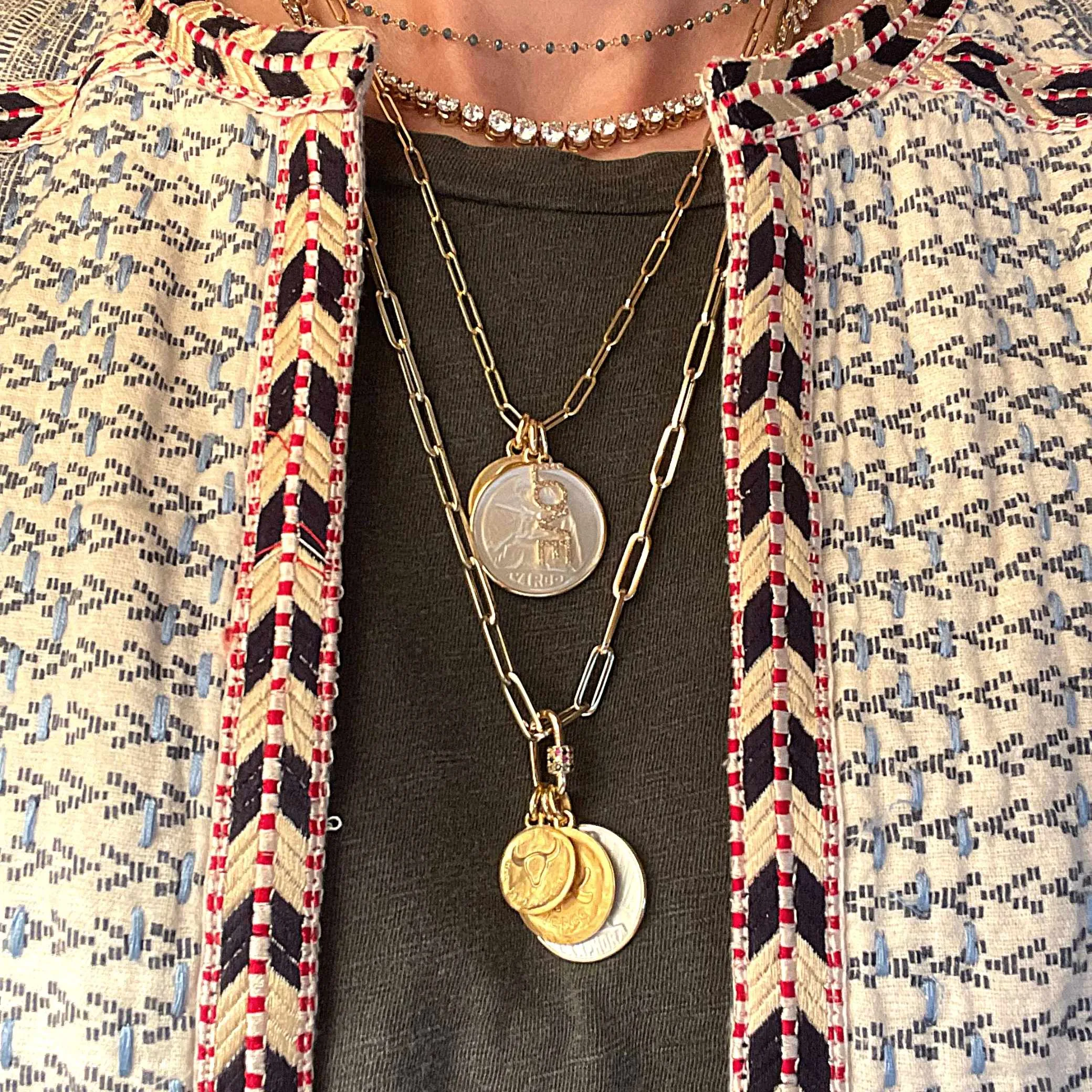 Scorpio Pearl 18k Gold Zodiac Medallion Charm