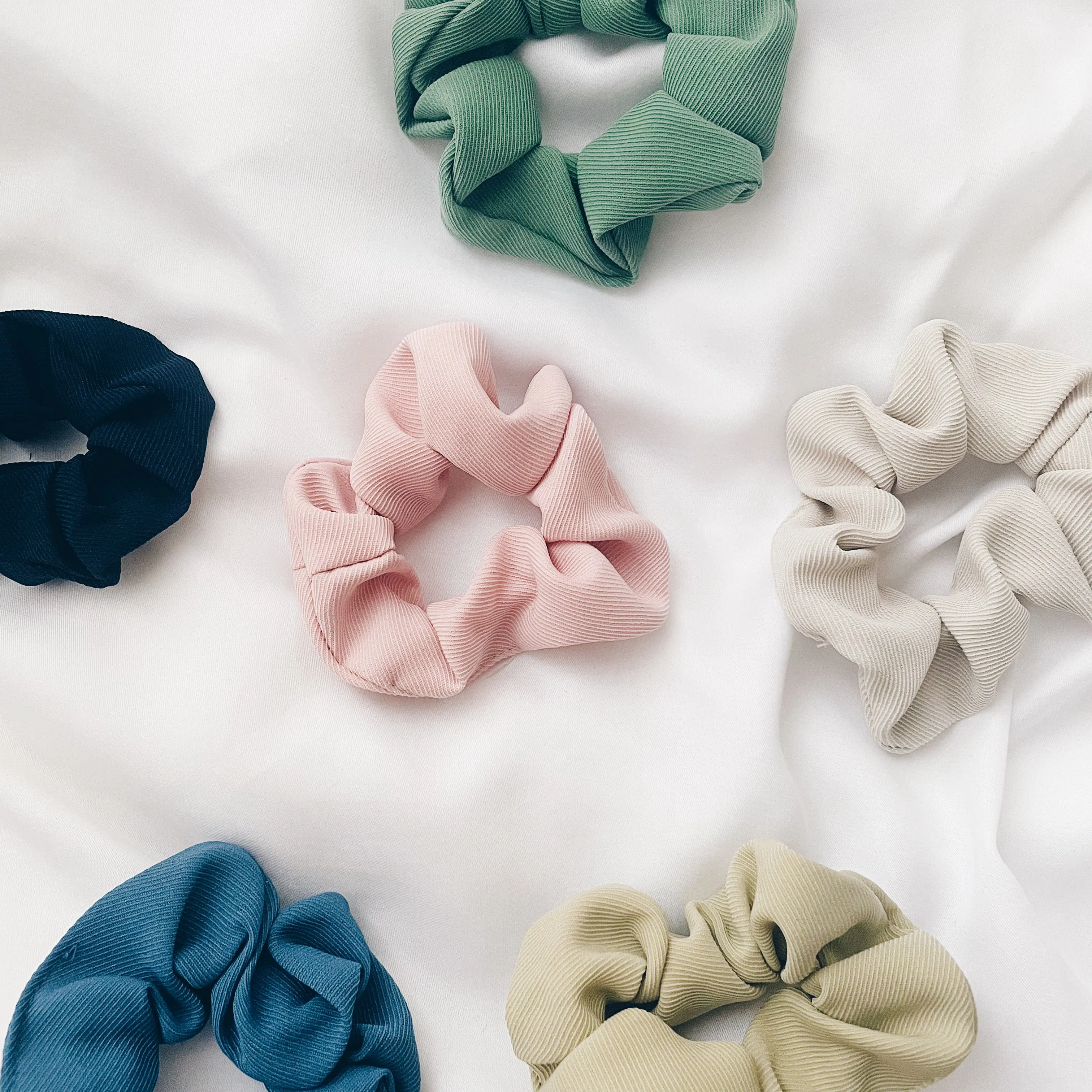 Scrunchie : Navy & Green