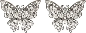 Set of 2 Brooch Lapel Pins With Rhinestones