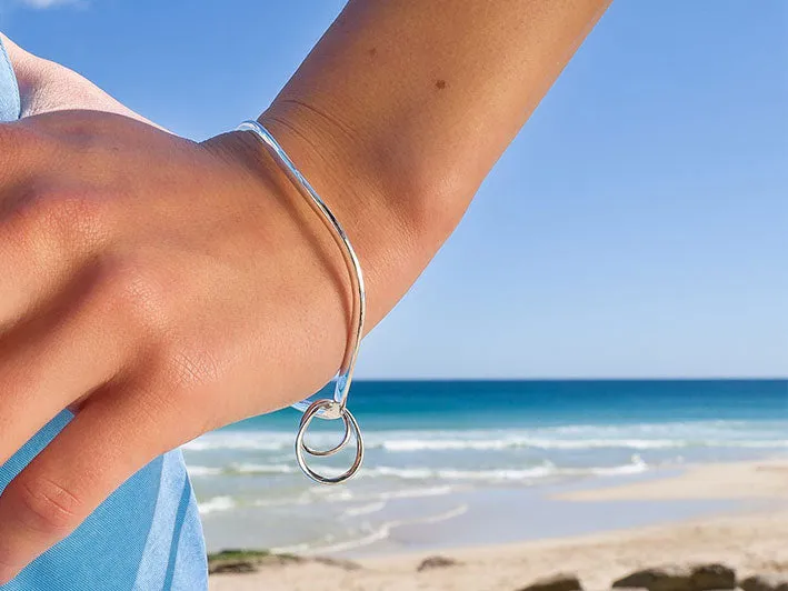 Silver Bangle - Organic Shapes