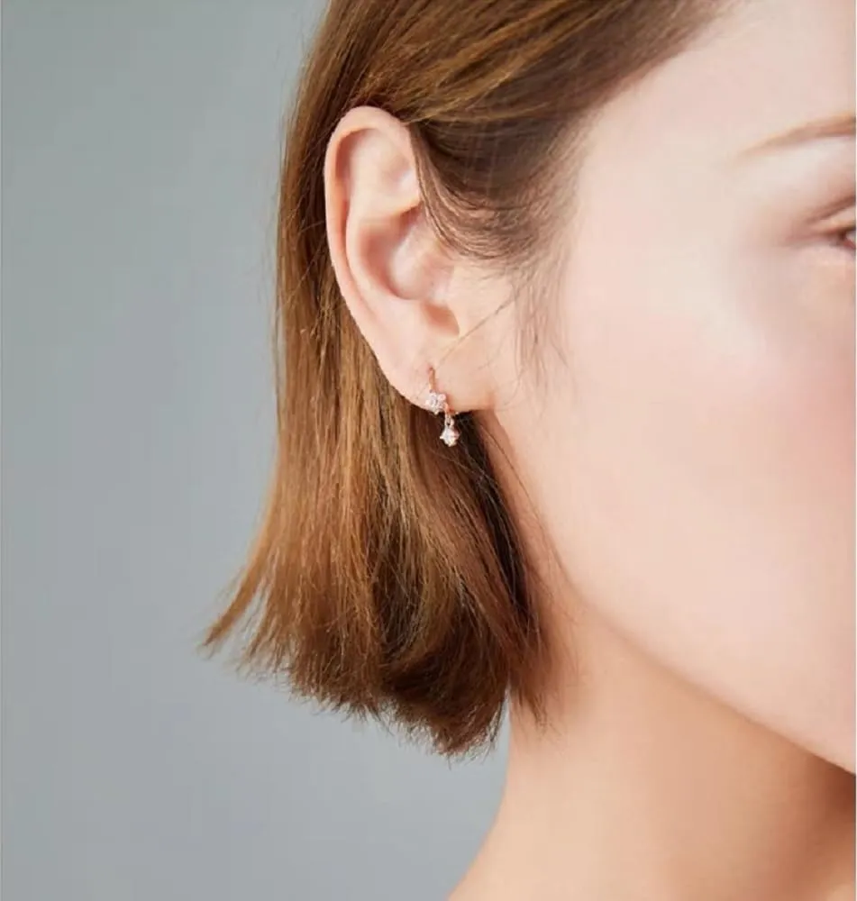 Small Gold Hoop Earrings 14K Gold Plated Huggie Hoop Earrings for Women 1 Pair Dangle Hoop Earrings Hypoallergenic Dainty Drop Gold Earrings Hoops for Women Girls Jewelry Gift