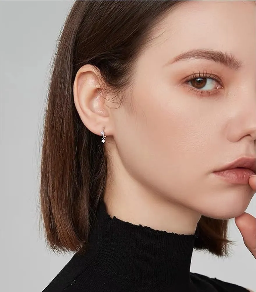 Small Gold Hoop Earrings 14K Gold Plated Huggie Hoop Earrings for Women 1 Pair Dangle Hoop Earrings Hypoallergenic Dainty Drop Gold Earrings Hoops for Women Girls Jewelry Gift