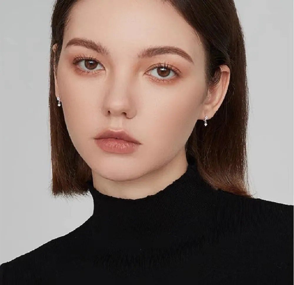 Small Gold Hoop Earrings 14K Gold Plated Huggie Hoop Earrings for Women 1 Pair Dangle Hoop Earrings Hypoallergenic Dainty Drop Gold Earrings Hoops for Women Girls Jewelry Gift