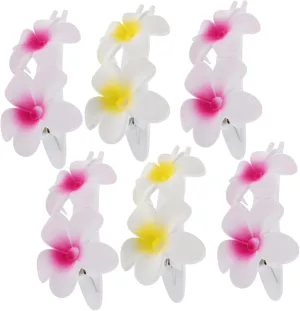 SOIMISS 6pcs Hawaiian Flower Hair Clips for Women Plumeria Hairpins for Beach Parties Weddings and Everyday Styles Compact and Functional Hair Accessories