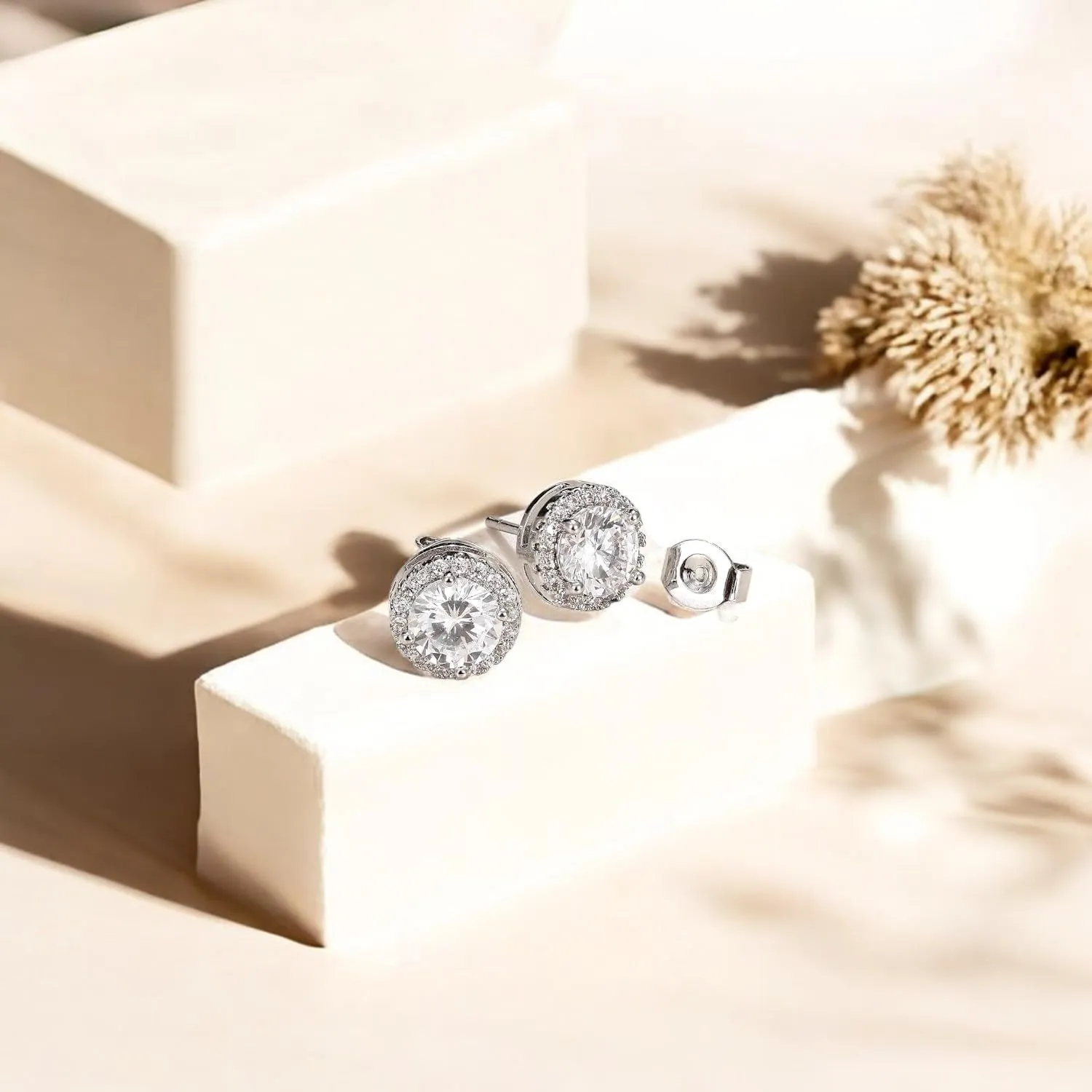 Sparky Cubic Zicronia Studs Earrings for Women Men | Hypoallergenic 18K Gold Plated 925 Sterling Silver Earrings | Brilliant Cut CZ Diamond Studs Earrings for Women | Gift For Her