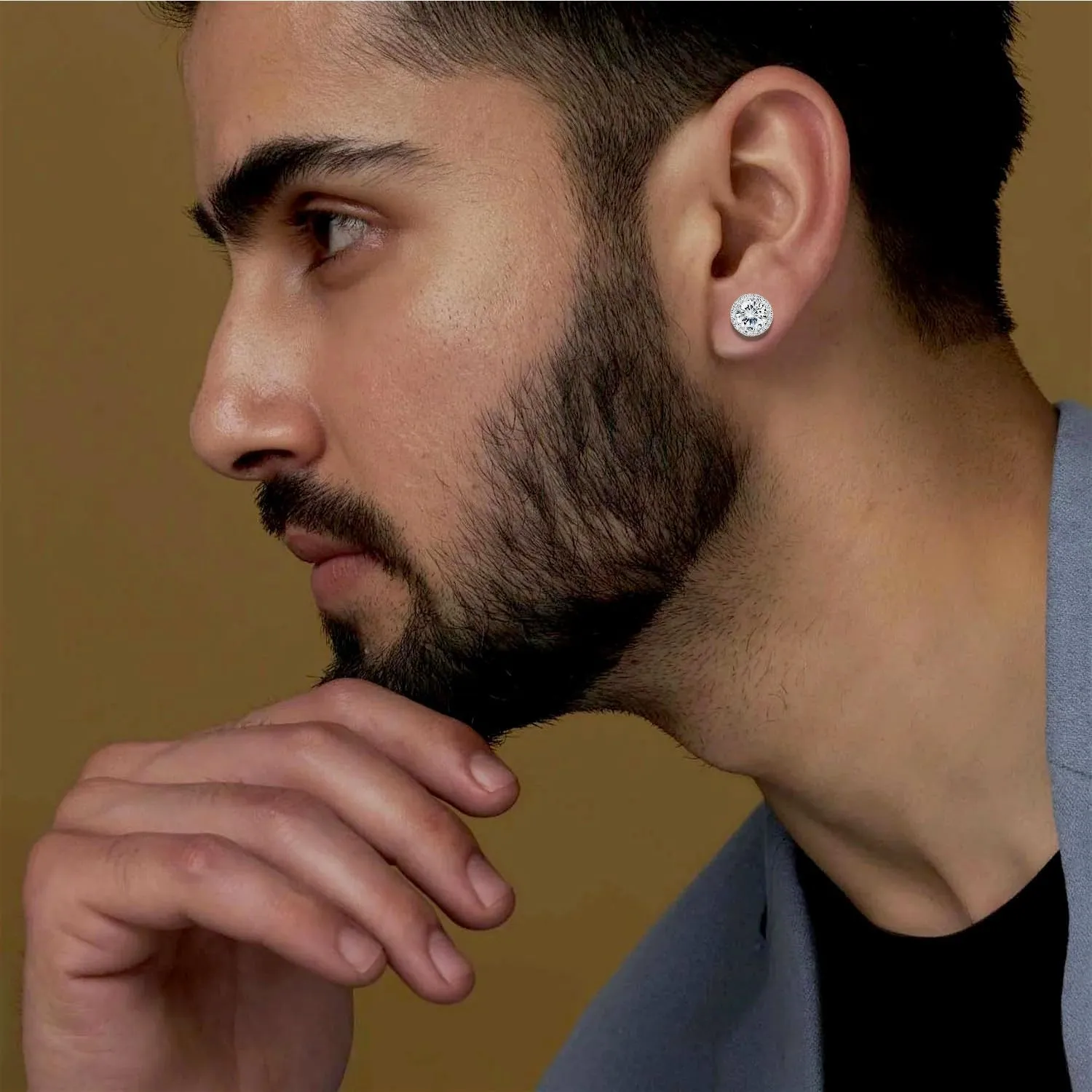 Sparky Cubic Zicronia Studs Earrings for Women Men | Hypoallergenic 18K Gold Plated 925 Sterling Silver Earrings | Brilliant Cut CZ Diamond Studs Earrings for Women | Gift For Her