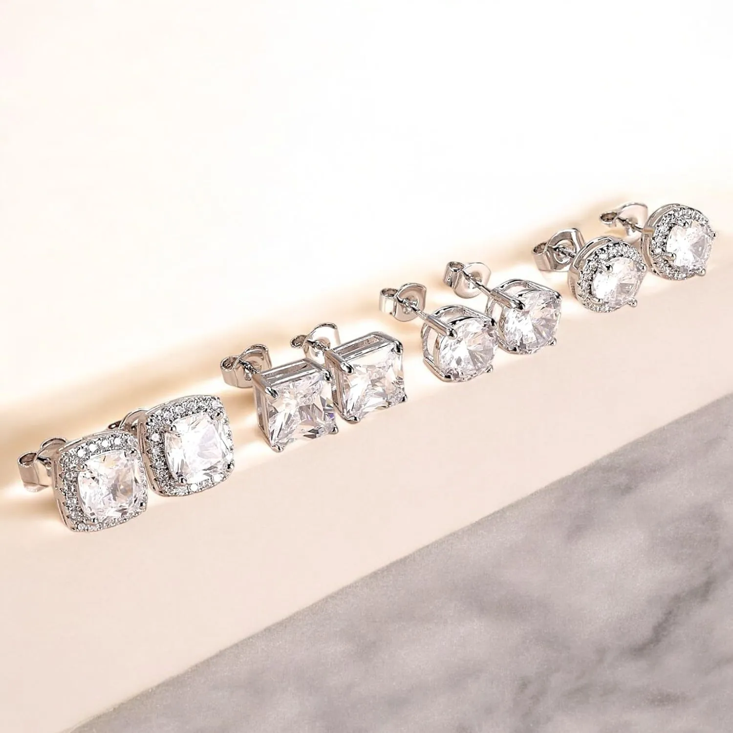 Sparky Cubic Zicronia Studs Earrings for Women Men | Hypoallergenic 18K Gold Plated 925 Sterling Silver Earrings | Brilliant Cut CZ Diamond Studs Earrings for Women | Gift For Her