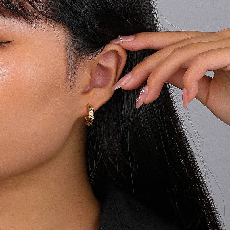 Star and Moon 18k Gold Vermeil Stud Earrings
