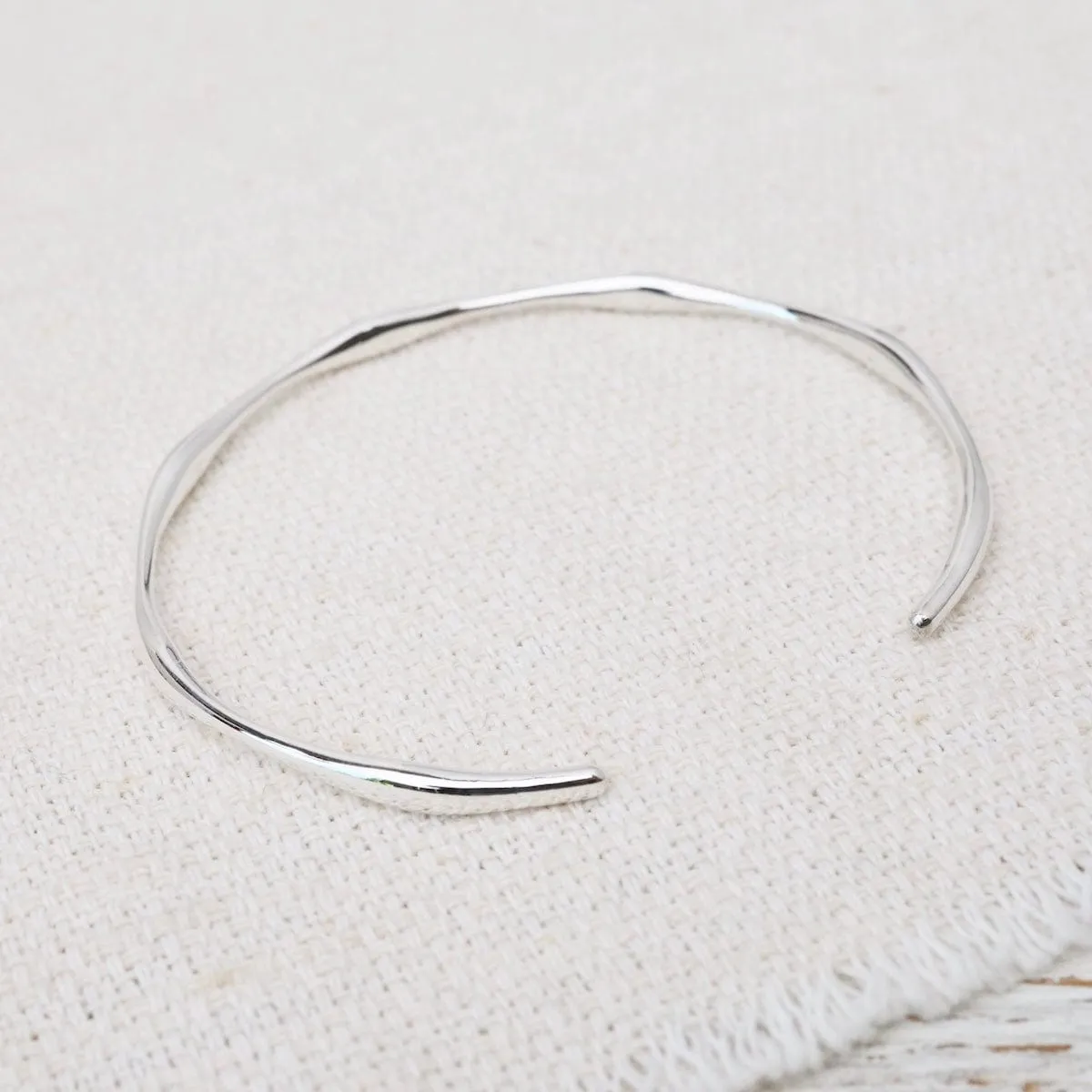 Sterling Silver Slight Bubbles Cuff