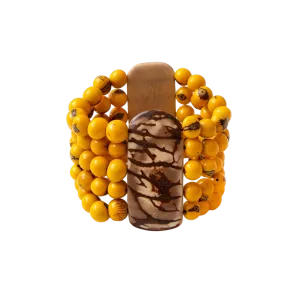 Tagua Women's Yellow Cafe Bracelet