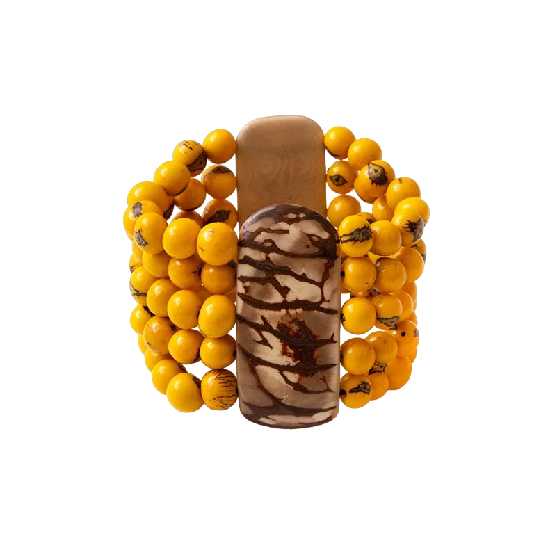 Tagua Women's Yellow Cafe Bracelet