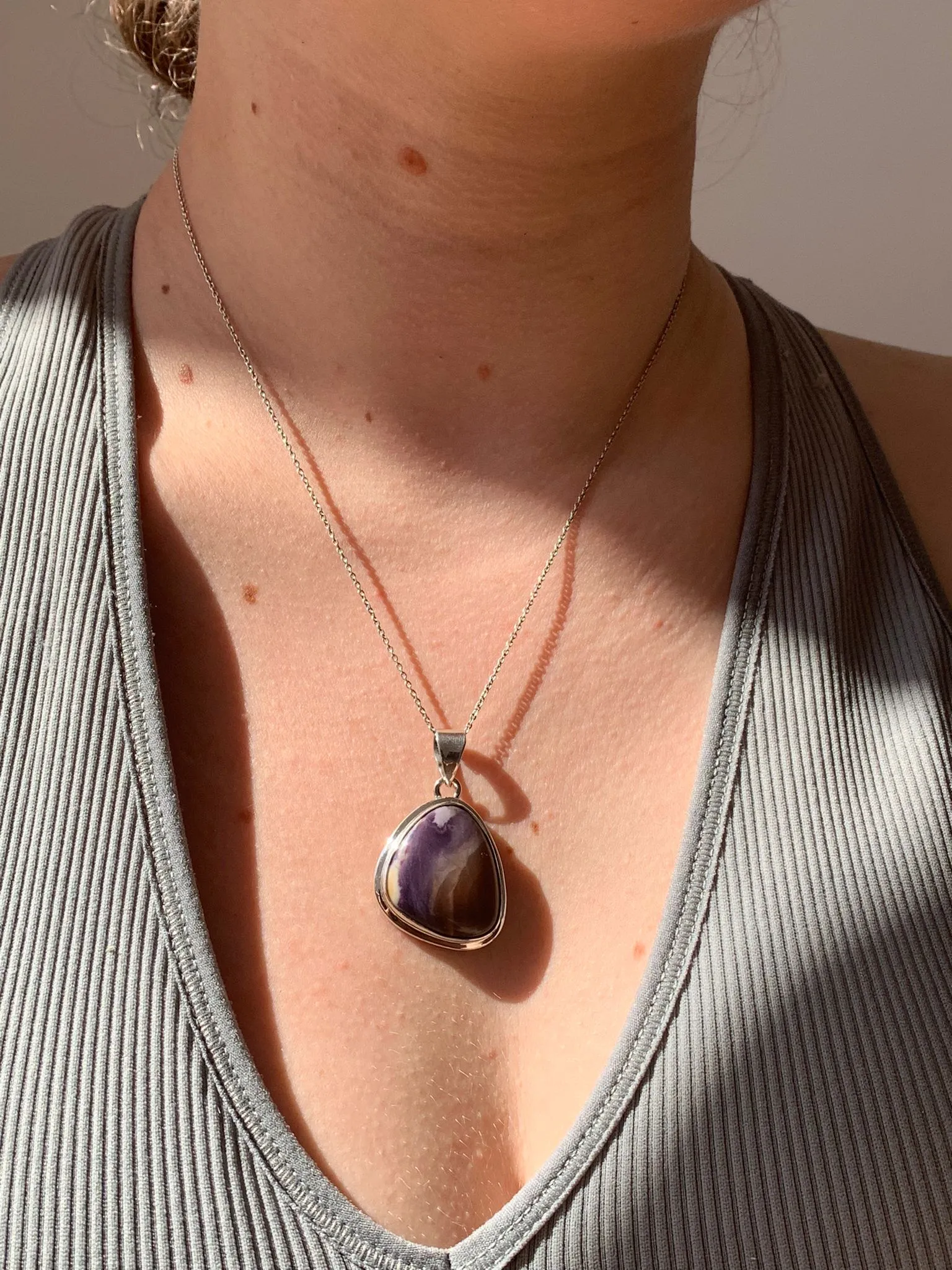 Tiffany Stone Ansley Pendant - Chunky Freeform