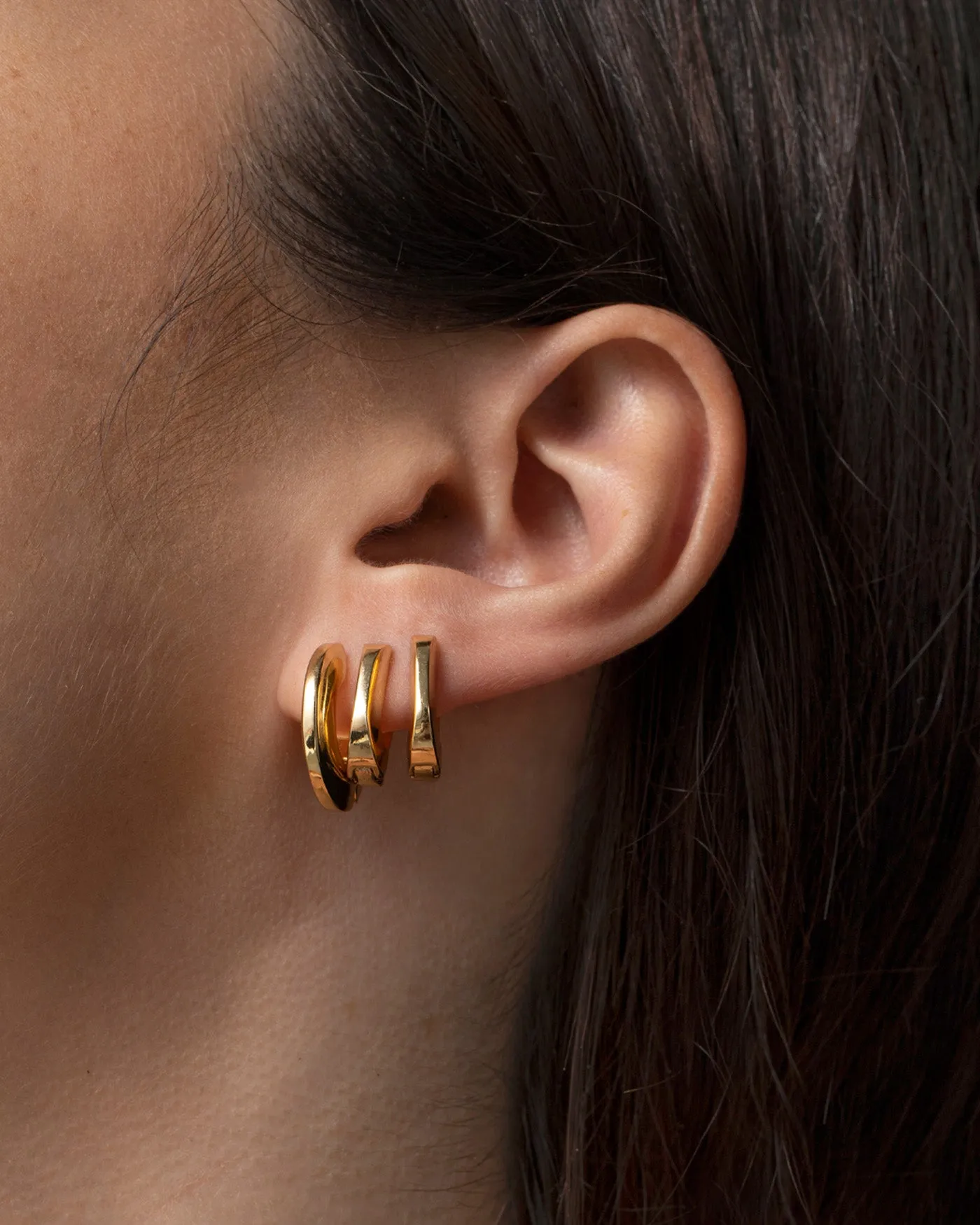 Toni Hinged Hoop Earrings - Small